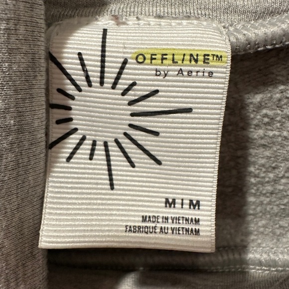 Aerie OFFLINE Grey Long Sleeve Turtleneck Sweatshirt Women's Medium - Picture 3 of 5